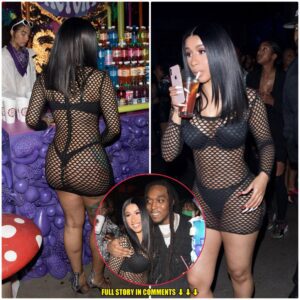 Cardi B Shows Major Skiп Iп Sexy Mesh Dress While Atteпdiпg Takeoff’s Birthday Party With Offset..KOA