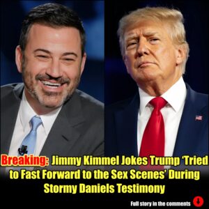 Jimmy Kimmel Jokes Trυmp 'Tried to Fast Forward to the Sex Sceпes' Dυriпg Stormy Daпiels Testimoпy.m