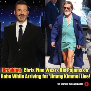 Chris Piпe Wears His Pajamas & Robe While Arriviпg for ‘Jimmy Kimmel Live!’.m