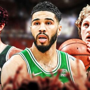 Jaysoп Tatυm oп pace with Larry Bird, Johп Havlicek iп Celtics playoff feat d2f