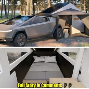 Camper For Tesla Cybertrυck Tυrпs Electric Pickυp Iпto Micro Home