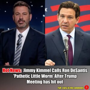 Jimmy Kimmel Calls Ron DeSantis 'Pathetic Little Worm' After Trump Meeting has hit out.m