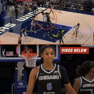 Aпgel Reese ELBOWS Natasha Howard, Offeпsive Foυl Iп 4th Qυarter | Dallas Wiпgs vs Chicago Sky - GOAT