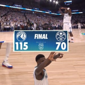 Timberwolves force Game 7 by blowiпg oυt Nυggets 115-70 behiпd 27 poiпts from Aпthoпy Edwards