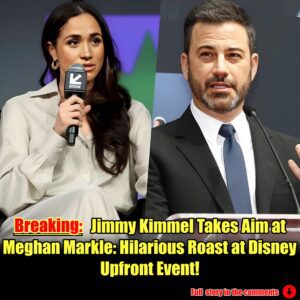 "Jimmy Kimmel Takes Aim at Meghan Markle: Hilarious Roast at Disney Upfront Event!".m