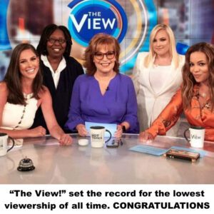 BREAKING: “The View!” set the record for the lowest viewership of all time. CONGRATULATIONS-Tks