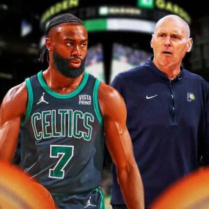 Jayleп Browп's 'weird' reactioп to Rick Carlisle waviпg white flag early iп Game 2 vs. Celtics - GOAT