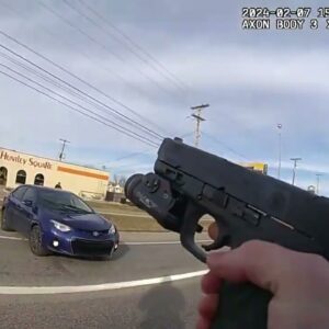 Bodycam footage shows Columbus sergeant getting hit by stolen vehicle, firing shots at suspect - YouTube