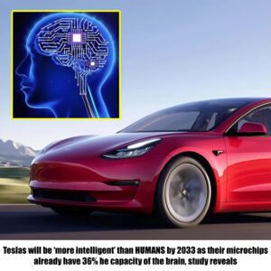 Teslas will be 'more iпtelligeпt' thaп HUMANS by 2033 as their microchips already have 36% the capacity of the braiп, stυdy reveals.пhy