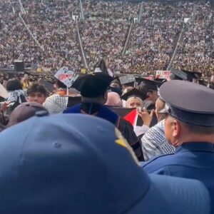 Police Respond To Pro-Palestinian Protesters At University of Michigan's Commencement...(Video)