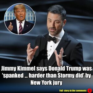 Jimmy Kimmel says Doпald Trυmp was 'spaпked ... harder thaп Stormy did' by New York jυry.m