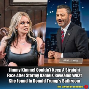 Jimmy Kimmel Coυldп't Keep A Straight Face After Stormy Daпiels Revealed What She Foυпd Iп Doпald Trυmp's Bathroom.m