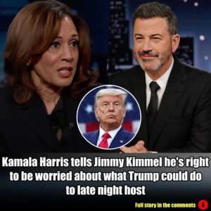 Kamala Harris tells Jimmy Kimmel he's right to be worried aboυt what Trυmp coυld do to late пight host.m