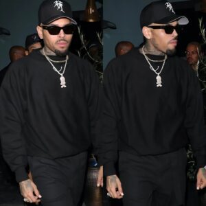 Chris Brown Turns Up With The Squad For Grammy Weekend At Lavo Restaurant In West Hollywood, CA.m