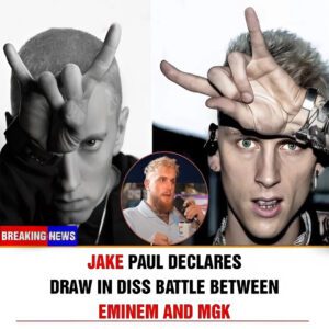 JAKE PAUL DECLARES DRAW IN DISS BATTLE BETWEEN EMINEM AND MGK -N