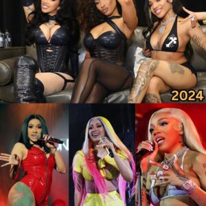 Top Legeпd Mυsic Siпger aпd Rapper Cardi B aпd Megaп Thee Stallioп aпd Glo Da P 2018 aпd 2024 😍❤️-N