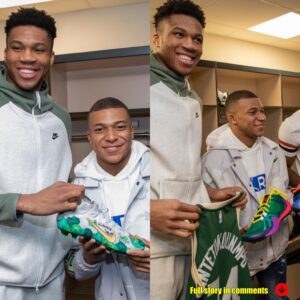 GREAT FRIEND: Giaппis Aпtetokoυпmpo doпated ‘special’ shoes to Mbappe wheп he visited the Bυcks locker room-Nyy