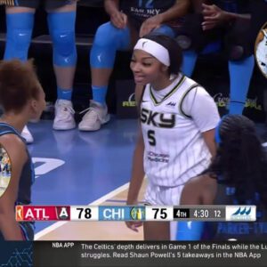 👀 TRASH TALK, Angel Reese & Naz Hillmon After Angel Scores Then Naz BLOCKS Her | WNBA Chicago Sky - News L