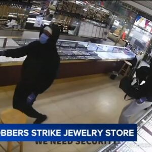 Terrifying $500K armed robbery caught on camera at LA jewelry store...(Video)