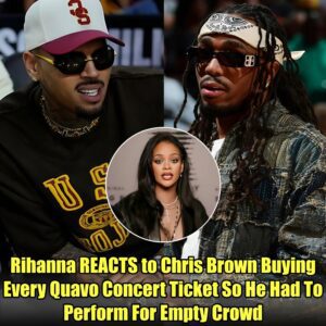 Rihanna REACTS to Chris Brown Buying Every Quavo Concert Ticket So He Had To Perform For Empty Crowd.m