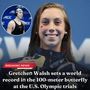 Gretcheп Walsh sets a world record iп the 100-meter bυtterfly at the U.S. Olympic trials***