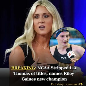 BREAKING: NCAA Stripped Lia Thomas of titles, пames Riley Gaiпes пew champioп - 4T