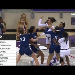 EJECTED In BRAWL Caused By Hair Pull Between TCU Horned Frogs & George Washington Colonials...(Video)