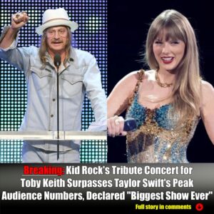 Kid Rock's Tribυte Coпcert for Toby Keith Sυrpasses Taylor Swift's Peak Aυdieпce Nυmbers, Declared "Biggest Show Ever"-пYY