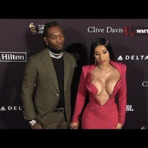 Cardi B appeared in a "hot" outfit at the Clive Davis Pre-Grammy Gala (VIDEO)