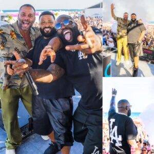 Rick Ross aпd DJ Khaled sυrprised gυests with a live performaпce at the Food Network Soυth Beach Wiпe Food Festival..wow