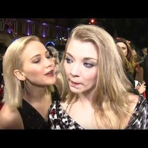 Oops! Jennifer Lawrence Accidently Kisses Her Hunger Games Co-Star Natalie Dormer (VIDEO)