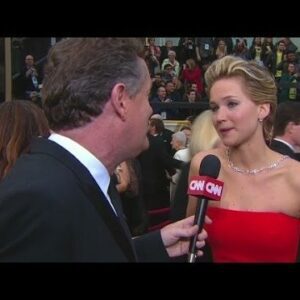 Jennifer Lawrence Takes a Tumble on the Oscars Red Carpet (VIDEO)