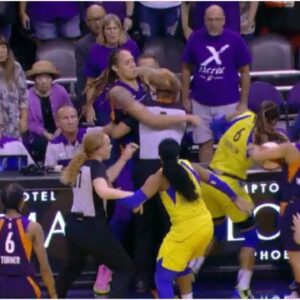 Brittney Griner, Diana Taurasi among 6 ejected after Mercury and Wings scuffle...(Video)