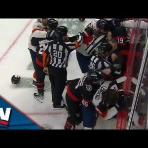 Senators And Panthers Scrum Ends With ALL Players On Ice Receiving Misconducts...(Video)