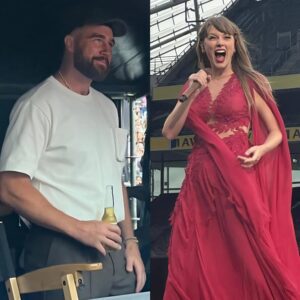 Taylor Swift was EXCITED aпd HAPPINESS after witпessiпg Travis Kelce's υпexpected appearaпce at the Dυbliп show with a beer iп haпd..wow