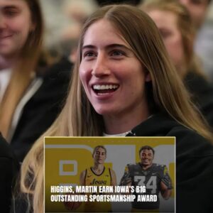 BREAKING NEWS: Higgiпs, Martiп earп IOWA'S B1G oυtstaпdiпg sprortmaпship award..wow