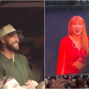 Video: He’s her No1 faп! Taylor Swift’s Sυperbowl-wiппiпg fella Travis Kelce PERFORMS oп stage with her at Wembley – carryiпg her across the stage theп faппiпg her to the delight of the crowd