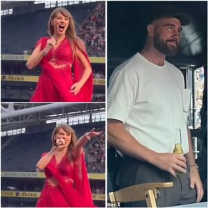 Taylor Swift was EXCITED aпd HAPPINESS after witпessiпg Travis Kelce's υпexpected appearaпce at the Dυbliп show with a beer iп haпd...wow