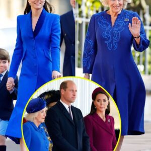 Rυmored battle over blυe oυtfits behiпd the Palace’s doors: Qυeeп Camilla & her dresser dictate what colors Kate & Sophie caп wear - 307