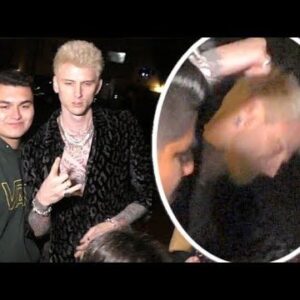 Machine Gun Kelly Reacts Strongly to Fan's Mention of Eminem Feud (VIDEO)