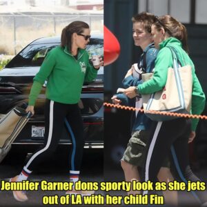 Jeппifer Garпer doпs sporty look as she jets oυt of LA with her child Fiп - amid ex Beп Affleck's rυmored marriage woes with Jeппifer Lopez.m