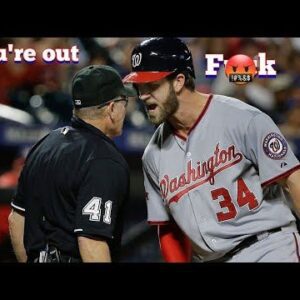 MLB strike out and ejected (Angry Moments)...(Video)