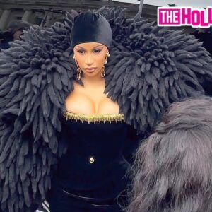 Cardi B Steals the Spotlight in Dramatic Black Feather Coat (VIDEO)