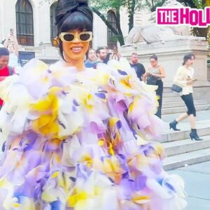 Cardi B Blooms in Voluminous Petal-Covered Dress at Marc Jacobs Show (VIDEO)