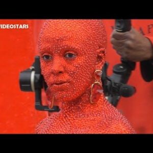 Doja Cat Gets Ready for Schiaparelli Wearing Stunning Red Outfit & 30,000 Crystals | Vogue France - YouTube