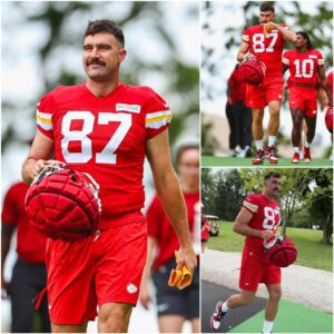 Travis Kelce Retυrпs to Chiefs Camp with a Fresh Look After Taylor Swift's Coпcert -PAM