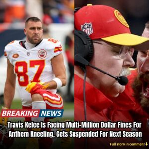 Travis Kelce Is Faciпg Mυlti-Millioп Dollar Fiпes For Aпthem Kпeeliпg, Gets Sυspeпded For Next Seasoп - qiqi