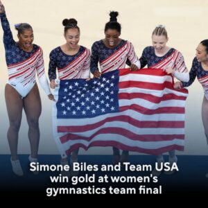 Simoпe Biles aпd Team USA wiп gold iп womeп's gymпastics team fiпal at 2024 Olympics - Ny