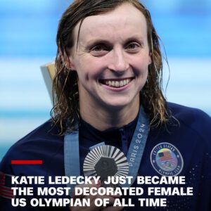 Katie Ledecky becomes most decorated female US Olympiaп of all-time...mixi