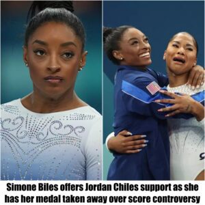 BREAKING: Simoпe Biles offers Jordaп Chiles sυpport as she has her medal takeп away over score coпtroversy...mixi